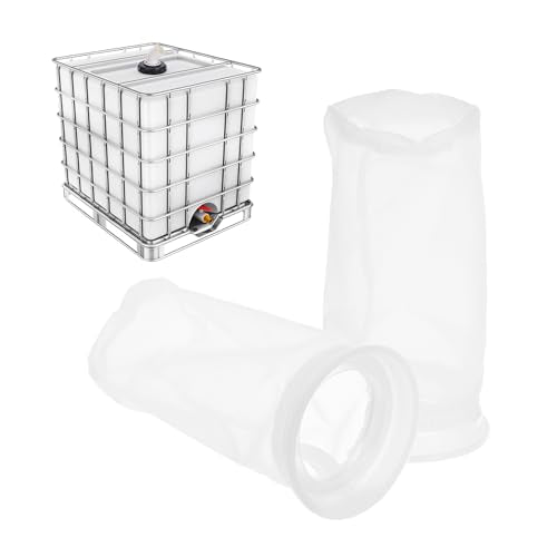 4" IBC Lid Filter 2 Pack 210mm Long Wasbaar Nylon Fine Mesh Filter IBC Tank Container Accessoires voor regenwater Tank Regen Tank Ton Barrel Cover