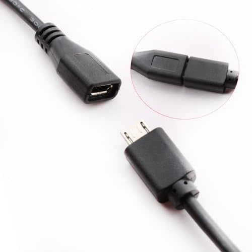 5sts Micro USB Pigtail Cable, Micro USB Plug to 2-Pin Lege Cable, 22 AWG 3A USB Plug, 2-Core USB Extension Cable, USB Plug Soldering, Open End voor 4