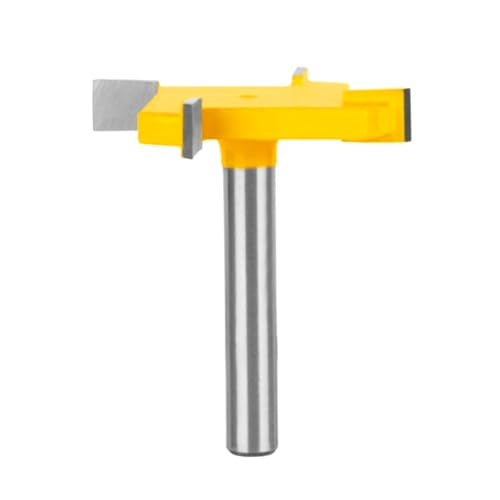 T-Slot Cutter Router Bit, Carbide T-track Houtbewerking Tools, Router Cutter Cutter, Houtbewerking Cutter, Oppervlakte Planer, Cemented Carbide, voor het reinigen van Router Bits(Silver)