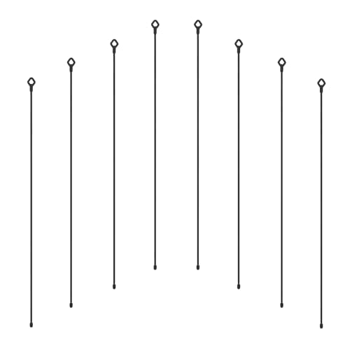 Rubber Gedraaide riemen, 61 cm Siliconen Herbruikbare Twist Bands, Robuust Buigbaar voor Bundelen, 8 stuks, Zwart