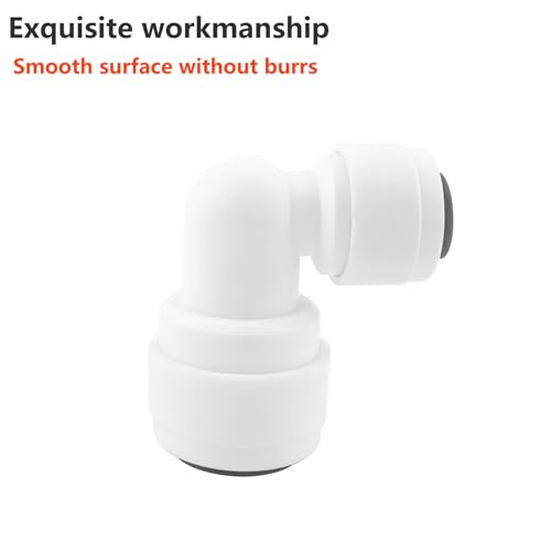 1Stuks Waterzuiveraar Fitting, 3/8" tot 1/4" Elbow Push Fit Quick Connect, Ro Water Filter Fitting voor Drinkfonteinen, Filters 3