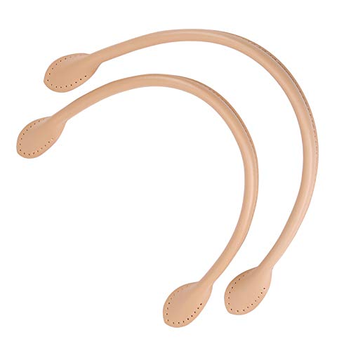 Lederen handgrepen, lederen tasbanden voor DIY accessoires met draad Zwartbruin optioneel(Cream color)