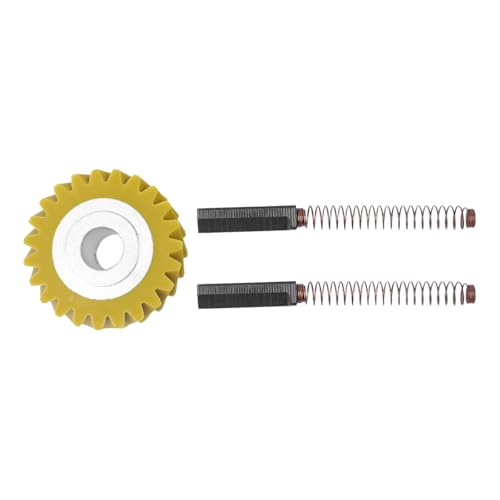 Zee W10112253 Mixer Worm Gear Replacement (Geel) met 2 koolstofborstels, Geschikt voor 5KSM150 5KSM45 5KSM90 5KSM125 5KSM175 5KSM185 5KSM156 5K45SS