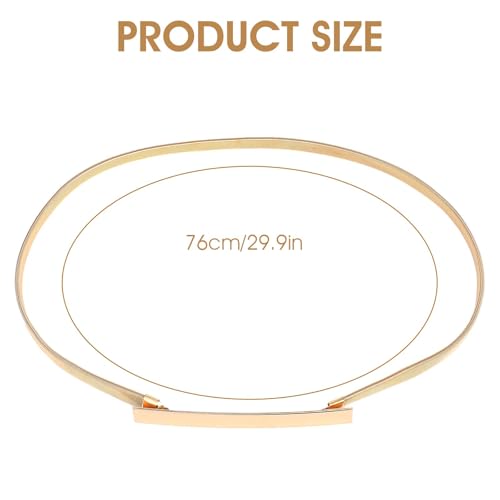 Vrouwen Dun metalen riem Goud Elastische Narrow ketting riem verstelbare taille riem Dunne riemen voor vrouwen, goud 4