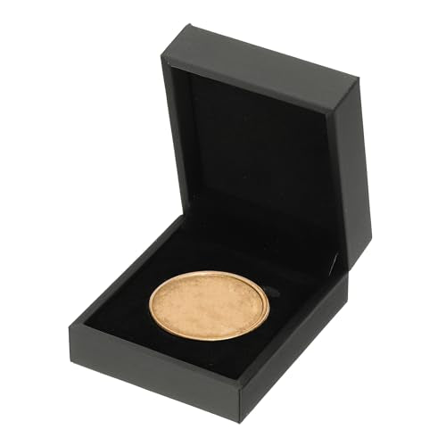 Munt Display Box, Munt Presentatie Display Box Coin Box met munthouder Vierkant Geschikt voor 45mm Munt voor Silver Dollar Verzamelaars, Zwart
