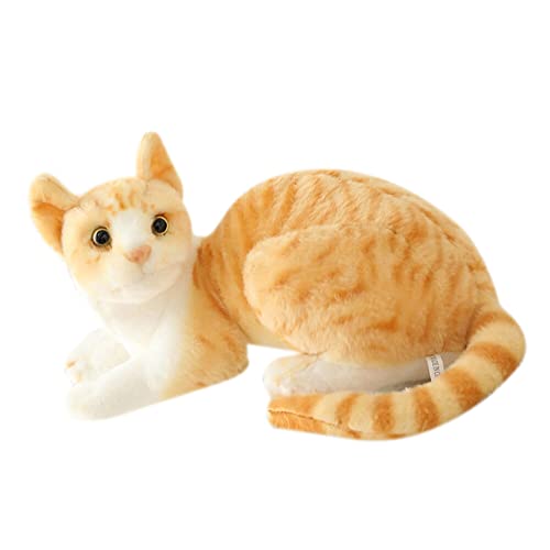 Knuffeldier kat leven als 30 cm Simulatie kort haar schattig kat pop fluffy pluche Kitten Liegen pluche speelgoed Real Siamese kat pluche dier pluche speelgoed voor kinderen vrouwen