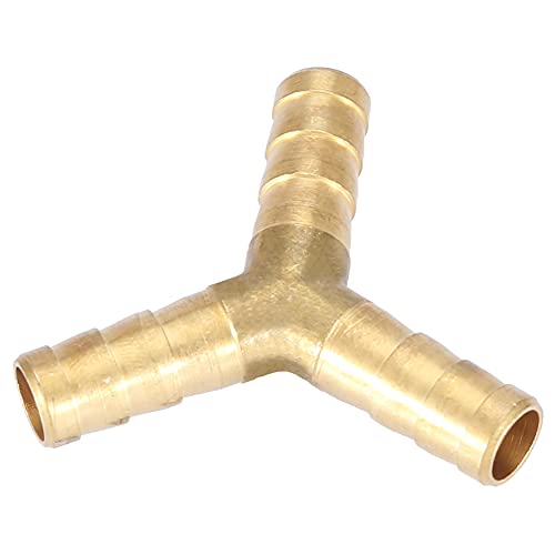 Brass Barbed Wire Connector 3 Way Slang Connector Pansement Rouleau 3 Way Y Shape Hose Barbed Wire Splitter Split Water Fuel Air OD(8mm(4pcs)) 5