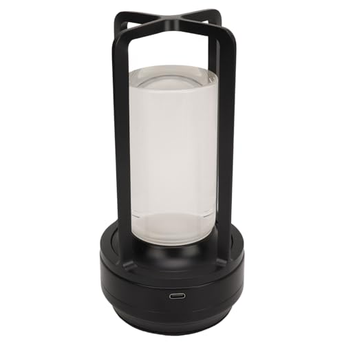 Kristaltafellamp 3 Kleurtemperatuur Touch Control USB oplaadbare LED Bureaulamp voor thuis (BLACK) 5