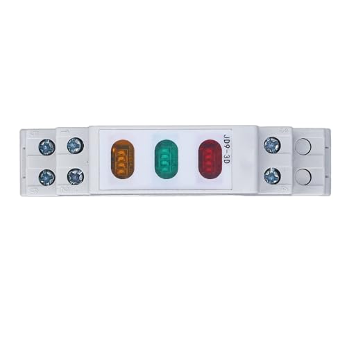 Lichtindicator voor DIN-rail, roodgeelgroen LED-indicator voor wisselstroomcircuits 50 Hz 60 Hz, lichtindicator voor LED-lichtrail voor magnetische startbeveiliging 5