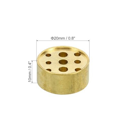 Incense Holder, Brass Incense Burner Cone Stick Holder met 9 holes Incense Stand Base voor Yoga Spa Room Home Office, 0,75 Inch Dia. 0,4 Inch High