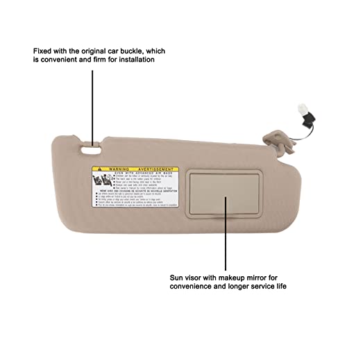 Car Sun Visor met make-up spiegel, Automotive Inside Sun Protection Visor 852013K010QD vervanging voor Sonata 2006-2008 (Rechts) 4