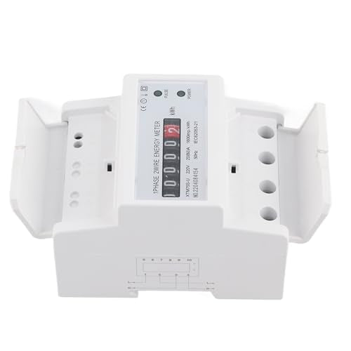 220V Compteur Chantier Monophase d'Énergy Électrique Numérique Multifonctionnel Sur DIN Rail Meter 2 Ligne 4P (20(80) A)