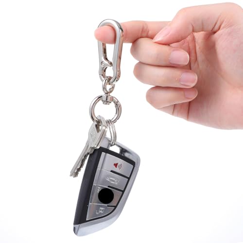 2 Stuks roterende karabijnhaak Metalen karabijnhaak Sleutelhanger met Swivel Joint Silver Removable Lobster sluiting voor DIY handtas, sleutelhanger, ambachten, Purse 5