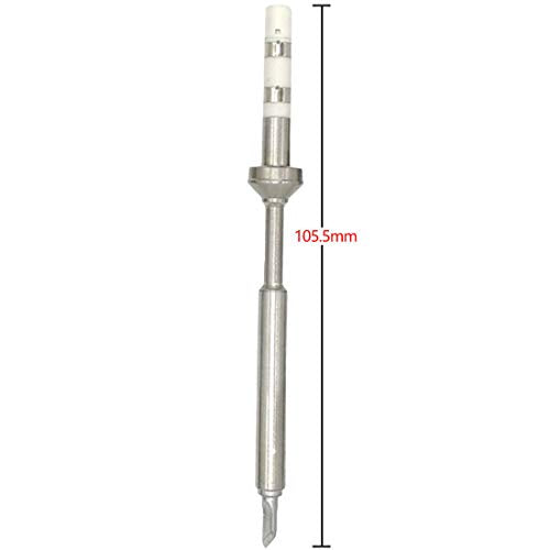 TS100 Soldeerijzer Tips 1PCS 70W Origineel geüpgraded Soldeerijzeren Tip Vervanging voor TS100 Digital LCD Soldeerijzer, Keramiek Verwarmende Kern - Zilver 105mm SILVER 4