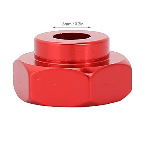 4PC ̈1CKE Metall RC Wiel Hex Naben 12mm bis 17mm Adapter f ̈1r HSP 1/10 Electric Stra?enfahrzeug Lkw(rot) 5