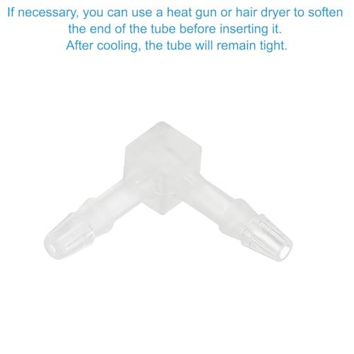 0,3cm kunststof slang Barb 90 Degree Elbow, 5st L Barb Fittings 2 Way Equal Barbed Wire Connection Connector Splitter Slang Adapter Unie Adapter voor Aquarium Brandstof 4