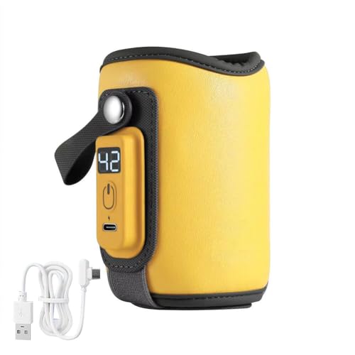 Baby fleswarmer, reis draagbare USB fleswarmer voor temperatuurbehoud, Baby fleswarmer met temperatuurweergave, Verwarming van melk en Babyvoeding, Baby fleswarmer voor auto reizen