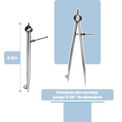 Wing Divider, Line locatie Scratching Drawing Compasses Craft Rotary Tool Drafting Compass 100mm 150mm 200mm 250mm 300mm(250mm)