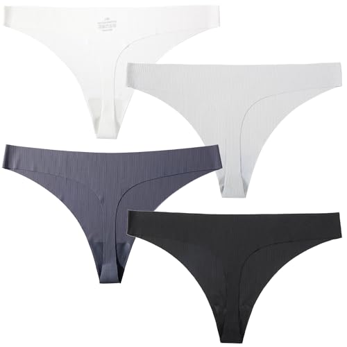 4 stuks ondergoed voor vrouwen, naadloos ondergoed met hoge / lage waist, naadloos ondergoed, Kant damesbroek, ijs zijde ondergoed 5