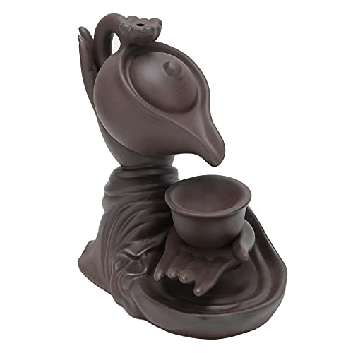 Rode Porseleinen Incense Burner met Backflow Incense Stick Houder Waterval voor woonkamer studie Slaapkamer 5.5 x 3,5 Inch 5