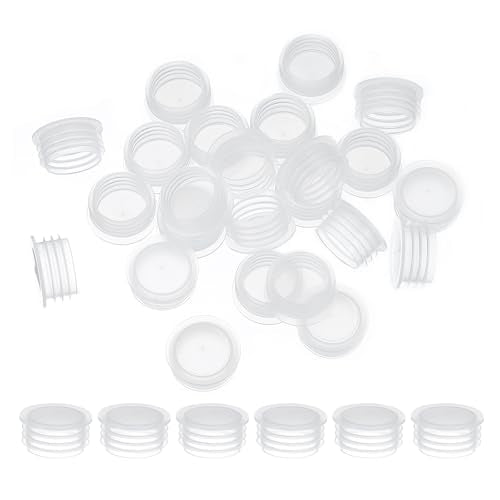 Salt and Pepper Shaker Stoppers 17mm/0.67," 25st Plastic Salt Shaker Plug Replacement Herbruikbare Clear round end cap voor potten flessen buizen