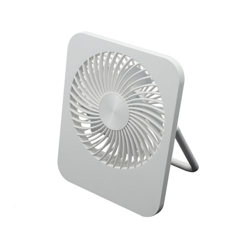 Portable 3 Speed Fan Portable Desktop Small Fan 2000mAh Bureau Ventilator 180° Opvouwbare Koelventilator USB Ventilator voor Office Travel (White) 4
