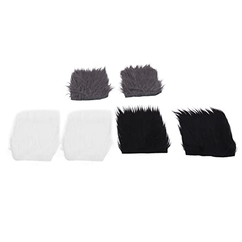 Faux Fur Fabric, 6 stuks Shaggy Faux Fur Single 25x25cm voor ambachtelijke werken