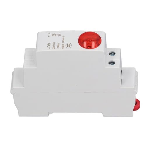 Indicator licht, ruimtebesparende JD9 DIN RAIL LAD LED-indicatorlamp voor AC DC 230V indicatie spoortype, multi doel met PC materiaal geschikt systeem (rood) 3