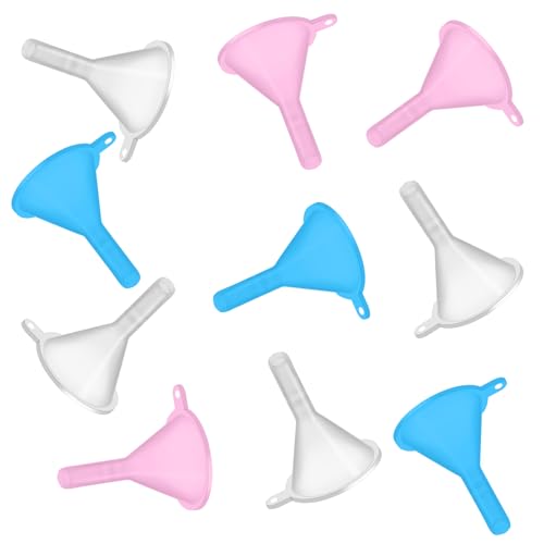 Kleine Plastic Funnel 10 stuks Mini Funnel Spout voor het vullen van flessen, glazen, parfums, poeder Funnels, essentiële oliën, Shampoo, Zand, Art Lab flessen