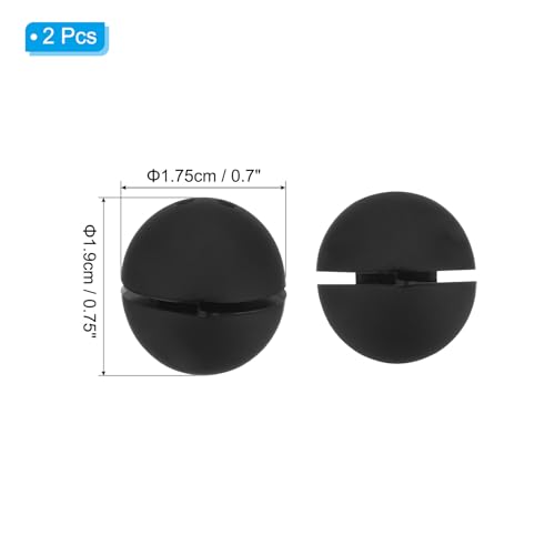 Tennis Vibratie Damper 0,7 Inch, 2 Pack Siliconen Tennis Racket Shock Absorber Racket String Damping voor Tennis Racket Black