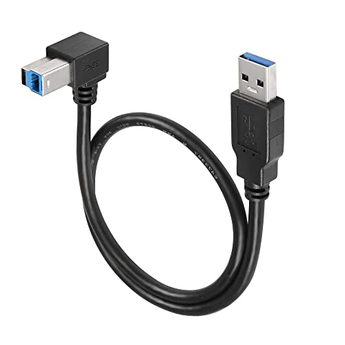 USB 3.0 Printerkabel, 90 graden, USB 3.0 Type Een Plug naar Type B Plug, Hoge snelheid printerkabel voor harde schijf, printer, scanner, USB-hub, monitor en meer (rechts)