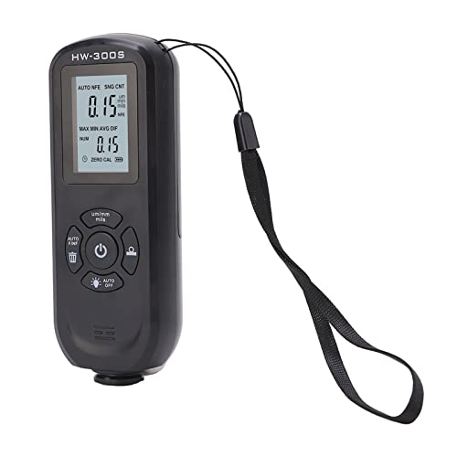 HW-300S Verfdiktemeter 3 eenheden (Um, Mm, Mils) Digital Display Auto Coating Diktemeter Verfdieptemeter voor Machine(Zwart) 5