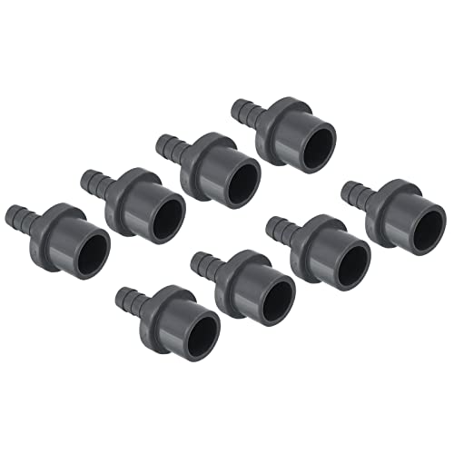 UPVC Reducer Pipe Fitting 20x9mm, 8 Pack Straight Coupling Adapter Connector, Grey
