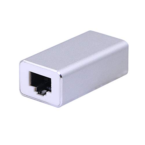 RJ45 LAN Koppeling Adapter Chirurg Thundering Protector Gigabit 1000Mbs Ethernet Extender Connector voor Cat7 Cat6 Cat5e Vrouwelijk naar Vrouwelijk (zilver)
