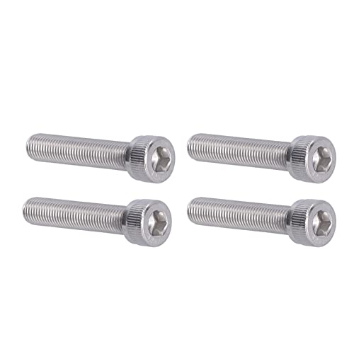 4 st M10 Hex Bolt Socket Cap Head Hex Socket Bolt A2 Roestvrij staal 1.25mm Fine Pitch Machine bevestigingsapparaat hardware(M10*50) 3