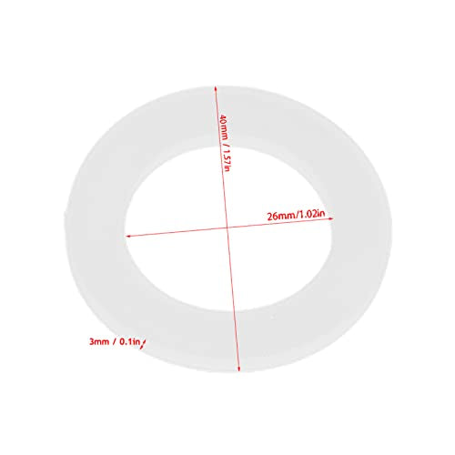 Afdichtingsring, afdichtring met siliconenafdichting, 10 stuks, diameter 37 mm, binnendiameter platte siliconenafdichtingen met 24 mm O-ringen voor geisers, verpakking van 10 stuks