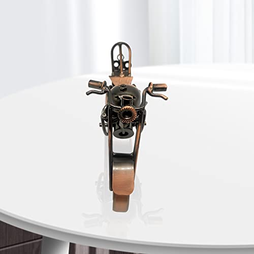 Model Motorfiets, Classic Metaal Motorfiets Model Creative Birthday Gift voor vriendje vader Fotografie Decor Props (Retro Koper) 4