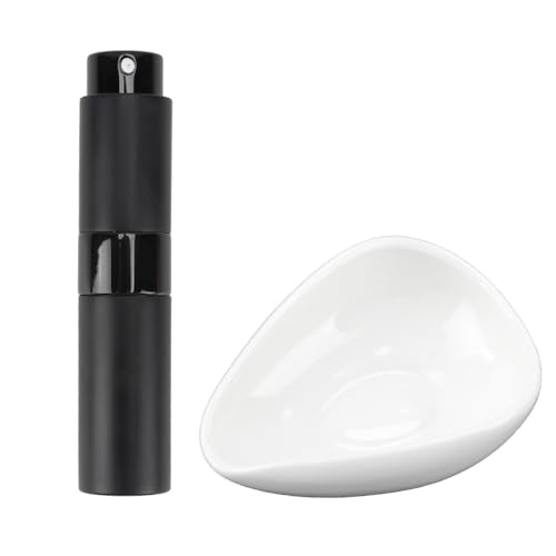 2PCS Koffie Dispensing Cup Set Koffie Bonen Keramische Dispensing Tray en Spray Bottle Kleine Narrow Mond Losse theelepel Dispensing