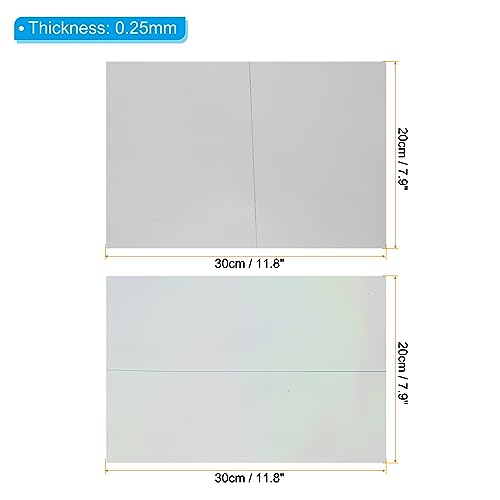 20x30cm Polarised Film Sheets, 2 Pieces Self-Adhesive Polariseren Filter Linear Polariseren Filter voor Scherm Fotografie Verlichting, 0/90 Degree