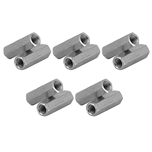 10Pcs M6 Long Rod Nut Hex Nut Vrouwelijke Thread Straight Fit Hex Bar Threaded Rod Rod Studding Hex Galvanized (M6 * 30) 3