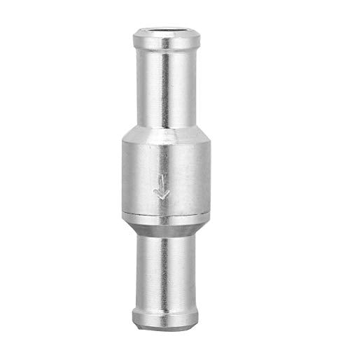 Stap Aluminium inline rechte controleklep voor brandstof, olie, Benzine, biodiesel, gas, vloeibaar, water, koelvloeistof, lucht/vacuum (12mm)