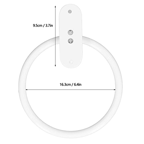 Badkamer handdoekhouder, aluminium Legering ruimte Besparend wit elegante stijl wasruimte handdoekringen, Hangers Wall Mount Zware opslag voor Hotel Badkamer keuken 4