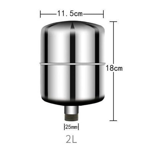 Druktank, 2L Stainless Steel Pressure Tank Leakage Gratis zwaar reservoir voor waterpomp, tanks en reservoirs 3