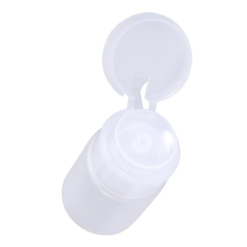 60ML Pomp Lege Plastic Fles, Nagel Art Poolse Verwijderaar Alcohol Liquid Cleaner Dispenser (Wit) 3