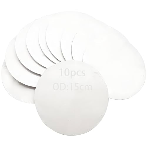 Canvas Panels, Dujelixa Blanco Katoen Art Canvas, Ronde Stretched Canvas, Diameter 15cm Voorgerekt Canvas Board, Canvas voor het schilderen, Geschikt voor Olieverf, Acryl, Aquarel (10 stuks)