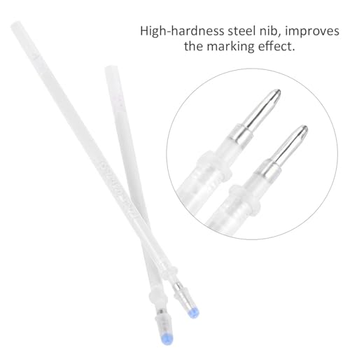100Stuks Witte Hoge Temperatuur Verdwijnende Pen Hervulbare Warmte Wisbare Marker voor Dressmaking DIY Naaien Witte Stof Highlighting Pen Klaver Fijn Naai Markers voor hem