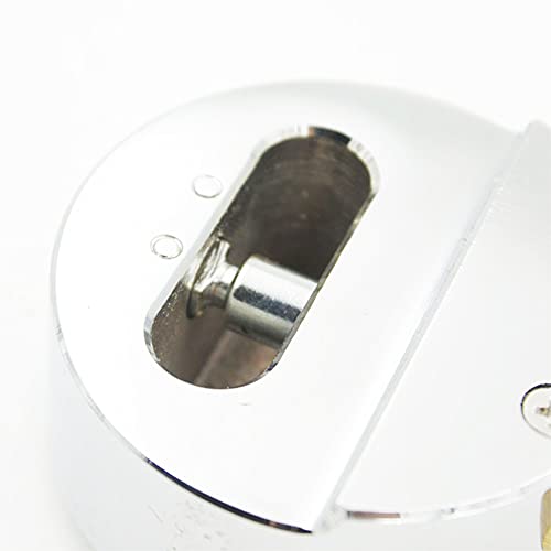 Zware hangslot 73mm Chrome verchroomd staal ronde ronde 2 knop reserve slot voor poorten, vrachtwagens en verkoop 5