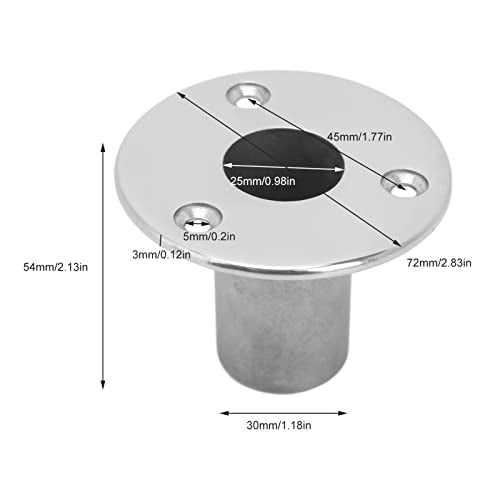 Boot Hand Rail Fitting, 25mm/0.98in 90° Countersunk Deck Tube Holder Rail leuning bevestigingsbasis, Roestvrij stalen leuning Tube Base voor Yacht Marine