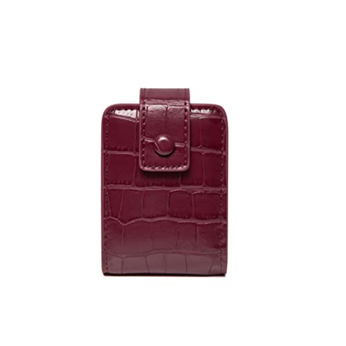 Portable Lipstick Cover met Spiegel voor Portemonnee PU Leather Lipstick Organizer Past 3 Lipsticks Makeup Pouch Storage Organizer Coin Portemonnee voor reizen