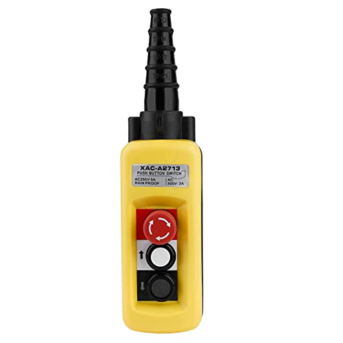 Hebekran-Druckknopfschalter 2 Möglichkeiten Regensicherer Kran-hängende Steuerstation Oben Unten Hebekran-Druckknopfschalter 500V 5A Fernsteuerungsnotschalter